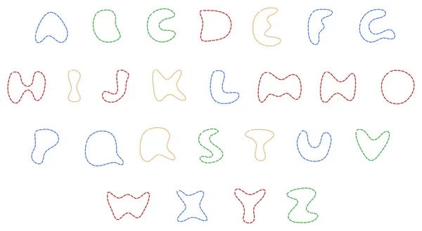 Sewing alphabet — Stock Vector