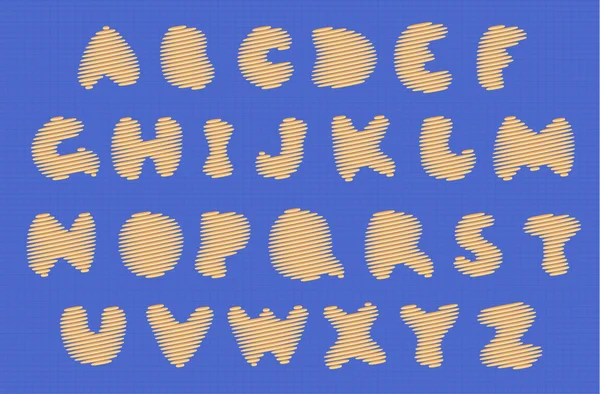 Alphabet couture — Image vectorielle