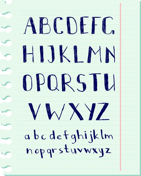 Alphabet du stylo — Image vectorielle