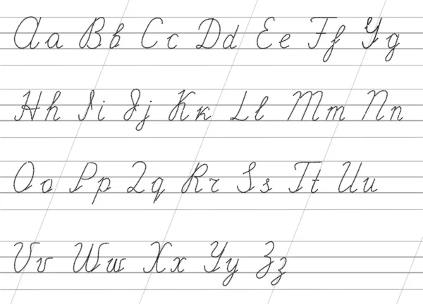 Alfabeto del cuaderno — Archivo Imágenes Vectoriales