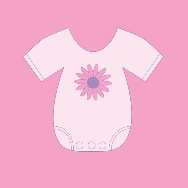 Bébé fille Onesie — Image vectorielle