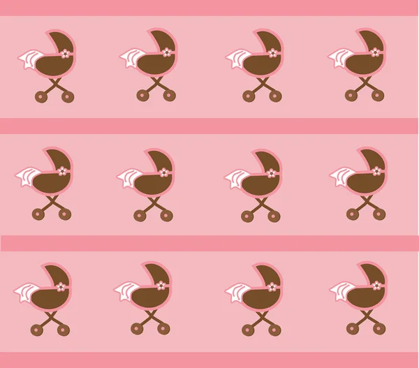 Poussette fille Arrière-plan — Image vectorielle