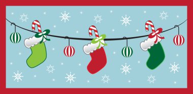 Hanging Christmas Stockings clipart