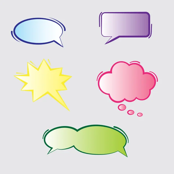 stock vector Colorful blank speech text bubbles