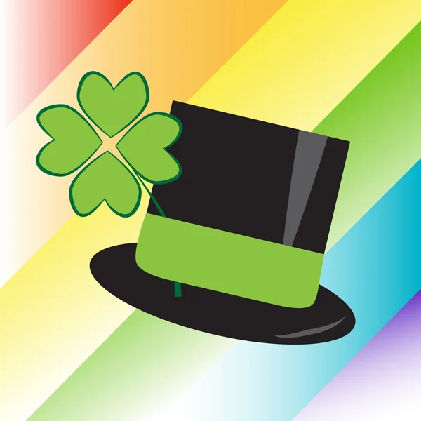 Patricks Day Rainbow Hat — Stock Vector