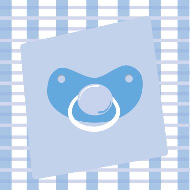 Cute blue baby boy pacifier clipart