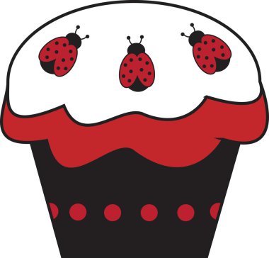 Ladybug Cupcake clipart