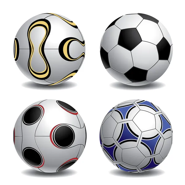 Football balls — Stock Vector