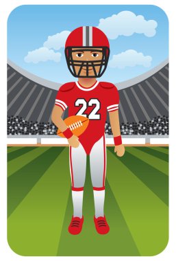 American Football Player clipart