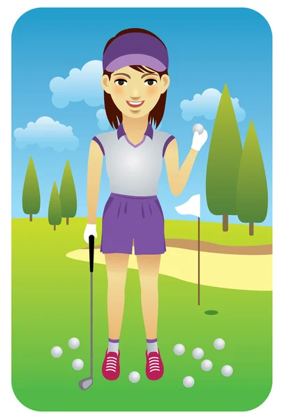 Hráč golfu — Stockový vektor