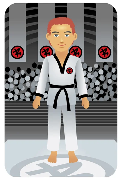 Człowiek Karate — Wektor stockowy