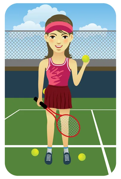 Giocatore di tennis — Vettoriale Stock