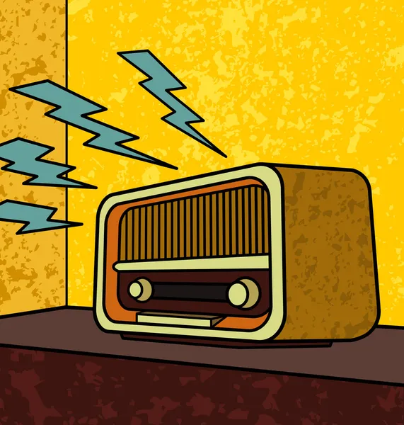 Vintage radyo — Stok Vektör