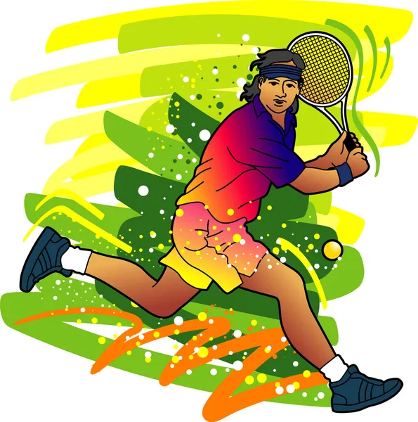 Jogador de ténis — Vetor de Stock