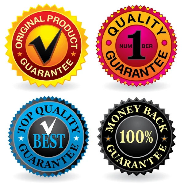 Quality Guarantee Badges — Stock Vector © UltraViolet #4158657