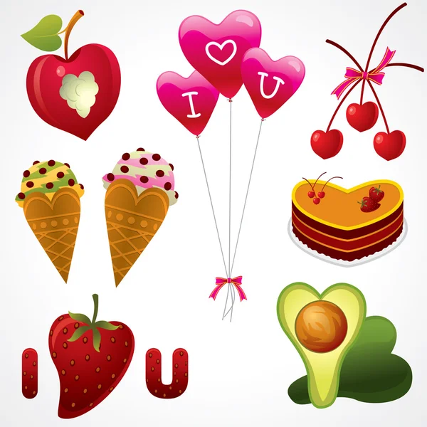 L'amour alimentaire — Image vectorielle