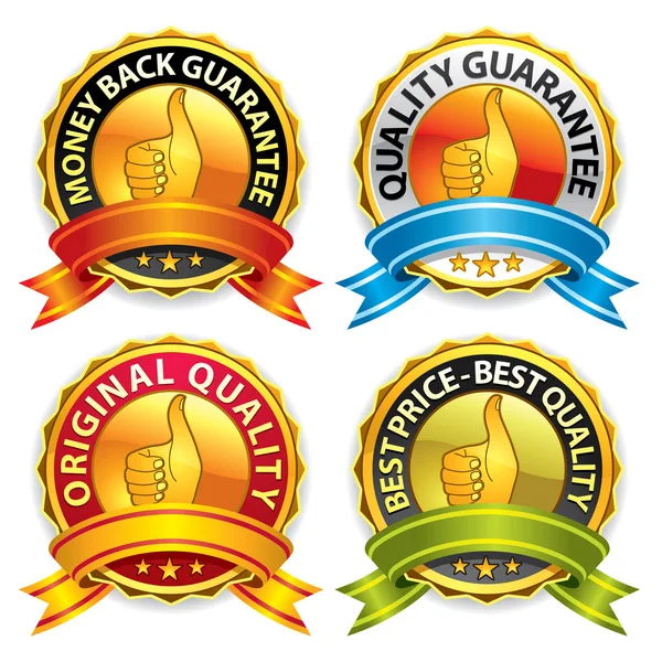 Badges de garantie de qualité — Image vectorielle