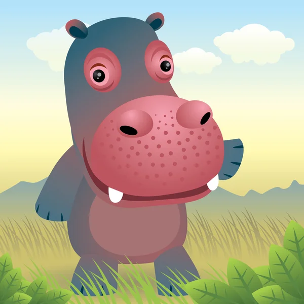 Hippo — Stock Vector