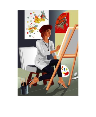 Artist Painter clipart