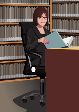 Librarian clipart