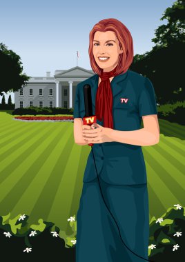 TV reporter clipart