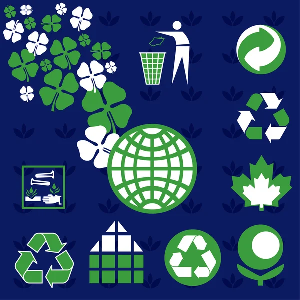 Ekologie životního prostředí ikony — Stockový vektor