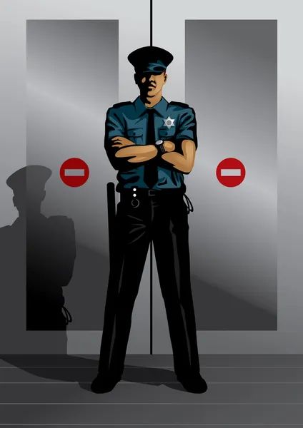 Gardien de sécurité — Image vectorielle