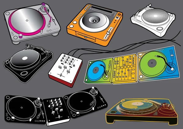 Conjunto DJ — Archivo Imágenes Vectoriales