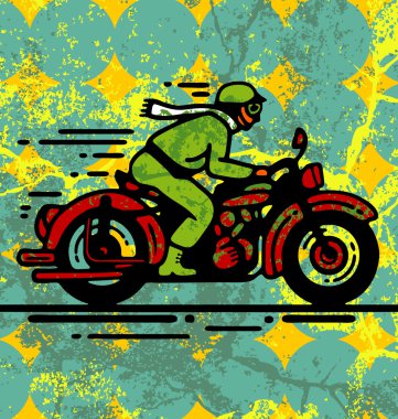 Vintage Biker clipart