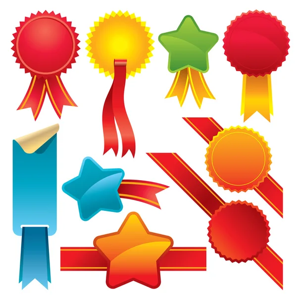 Award Ribbons — Stock Vector