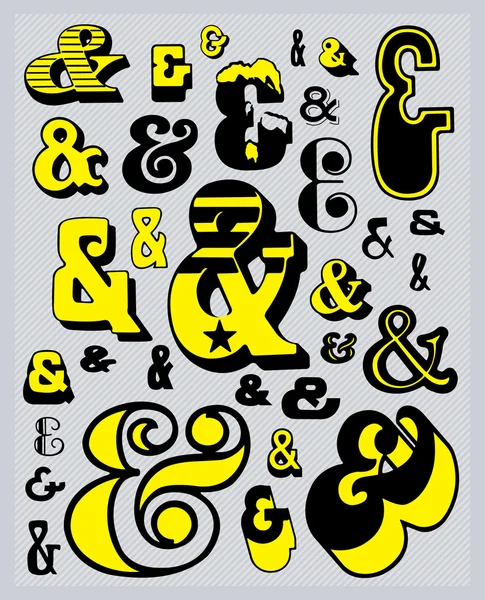 Typographic Character & — ストックベクタ