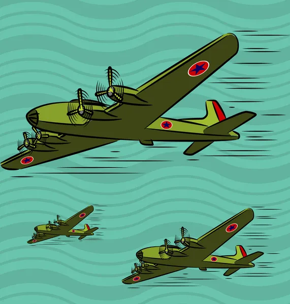 Avions militaires — Image vectorielle