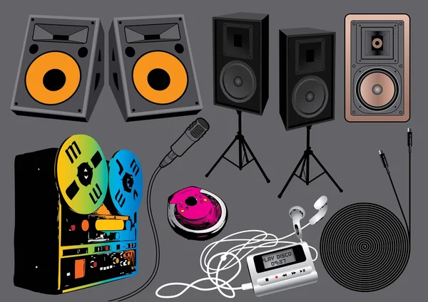 Music Objects — Stock Vector