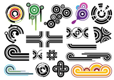 Circles vector set, image is part of my urban collection. clipart