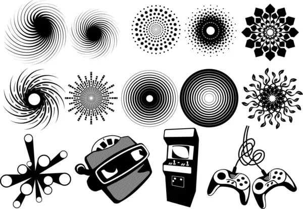 Game Element Set Image Part Urban Collection — Stock Vector