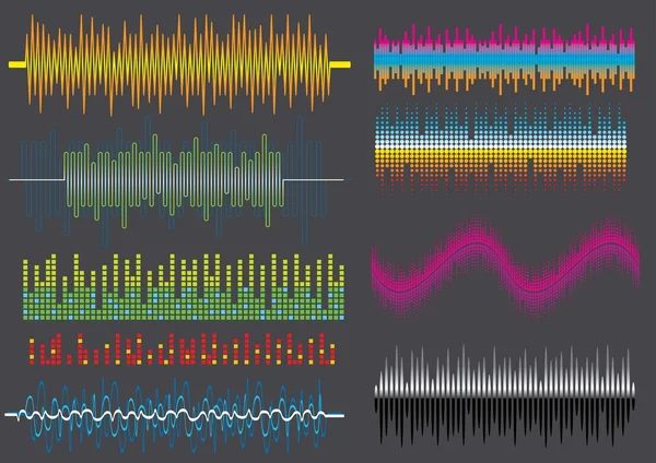 Набір Звуку Еквалайзера Зображення Частиною Моєї Музичної Збірки Ліцензійні Стокові Ілюстрації