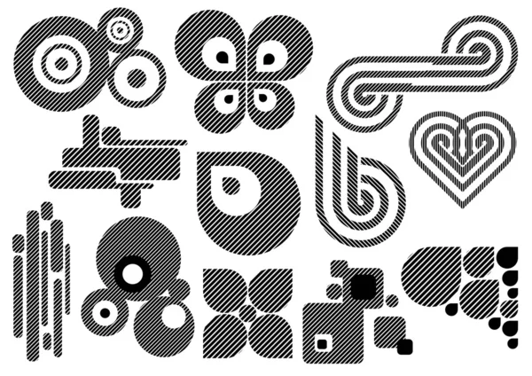 Conjunto Elementos Design Imagem Faz Parte Minha Coleção Urbana Ilustração De Bancos De Imagens