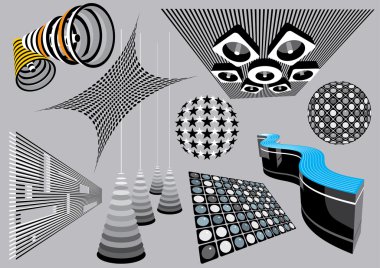 Architectural elements set, image is part of my music collection. clipart