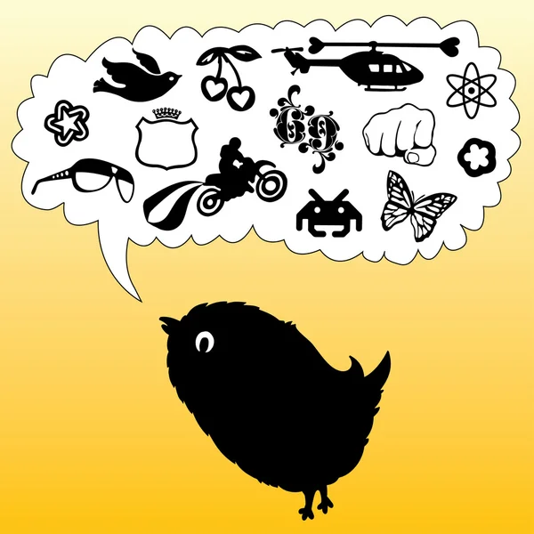Twitter pták — Stockový vektor