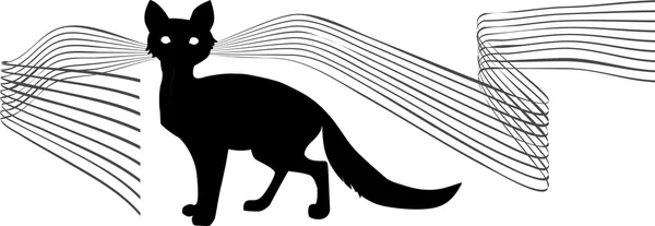 Uzun bıyık ile kedi — Stok Vektör