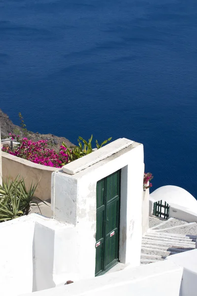 Santorini üzerinde hiçbir yerde için kapı — Stok fotoğraf