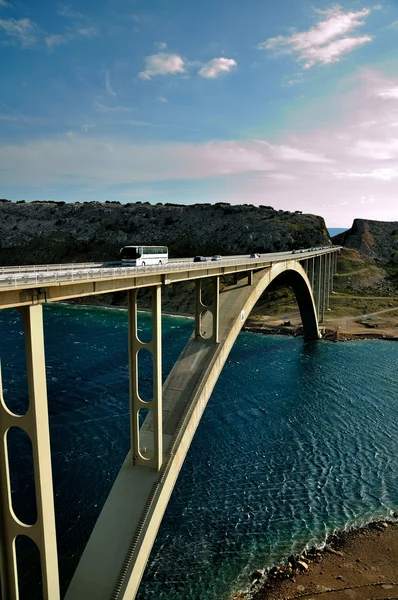 stock image Bridge on island Krk in Croatia