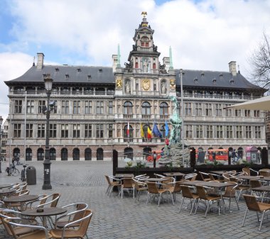 City Hall In Antwerp, Belgium clipart