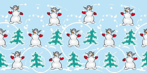 stock vector Snowmans