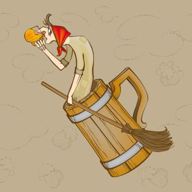 Beer baba Yaga clipart