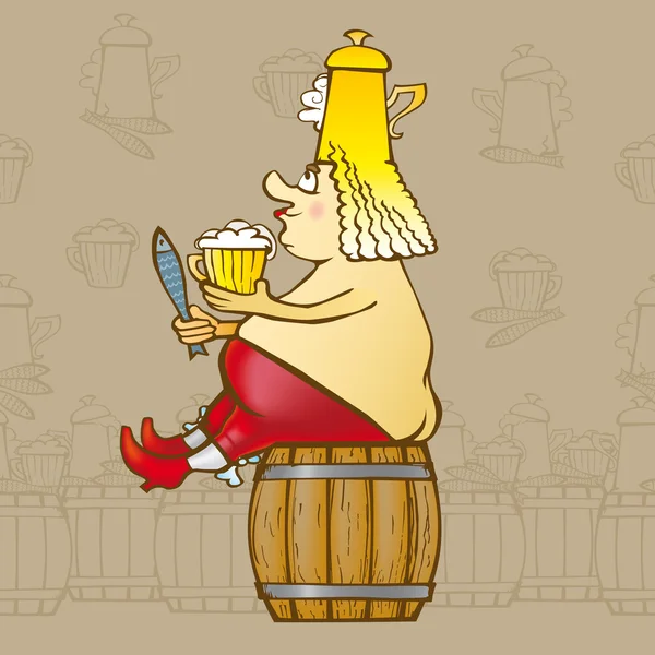 Bière de roi — Image vectorielle