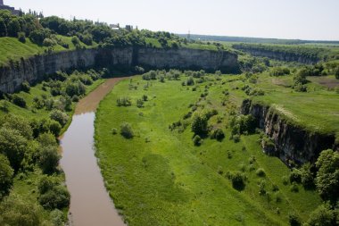 Kanyon smotrych Nehri. Kamianets-podilsky. Ukrayna