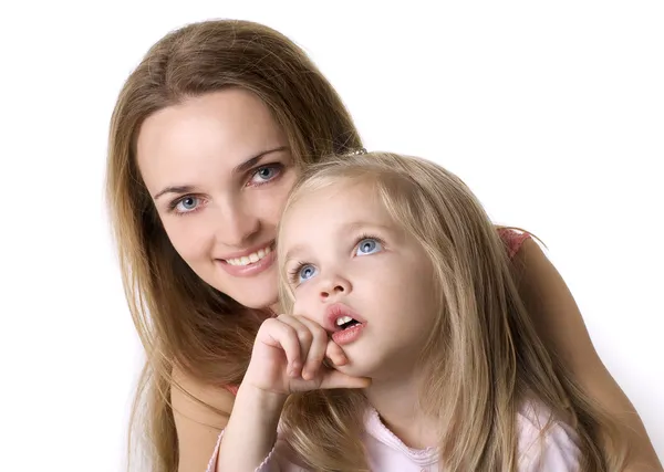 Girl with a mother — Stock Photo, Image