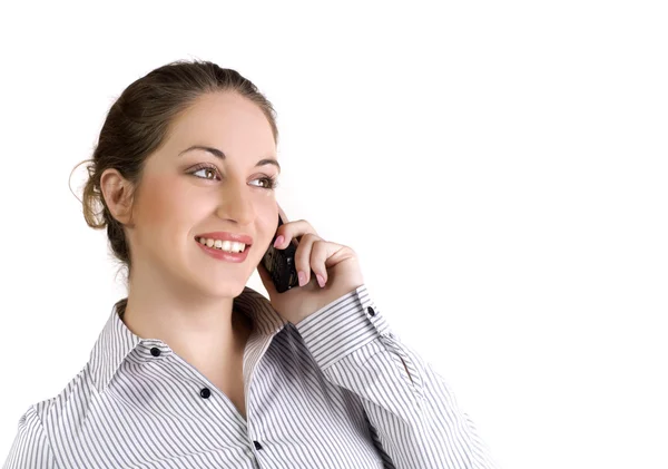 Affärskvinna Pratar Telefon — Stockfoto
