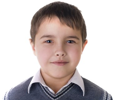 Portrait of l little boy clipart